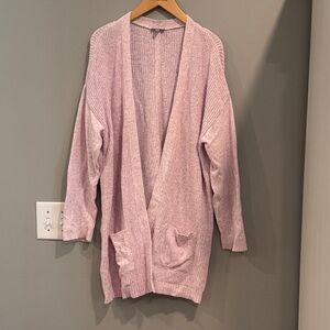Talbots Light Pink Open-Front Cardigan